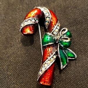 OTC Candy Cane brooch pin